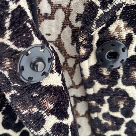 Cooper St Leopard Print Snap Front Coat Women's Size 12 - Picture 5 of 7